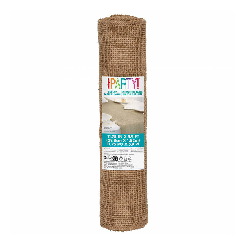 Burlap Table Runner, 6ft