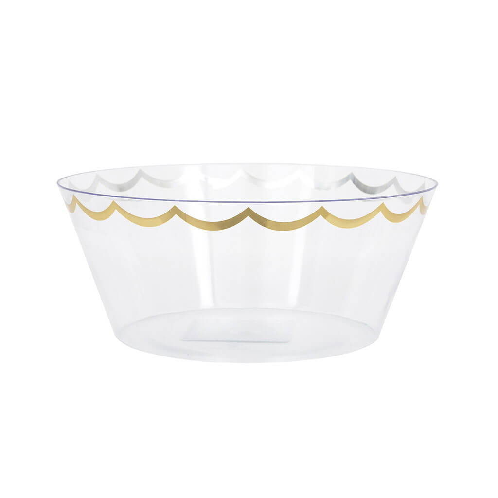 Gold Foil Stamped Plastic Serving Bowl, 10in