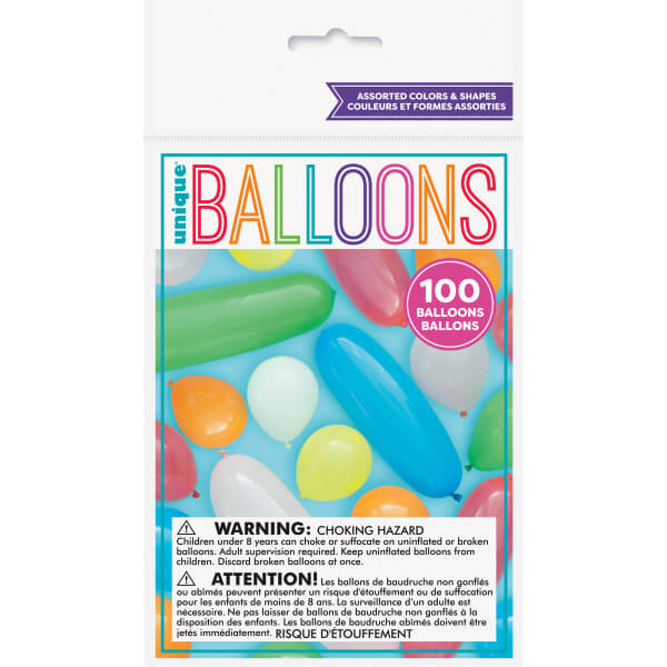 Party Balloons, 100ct