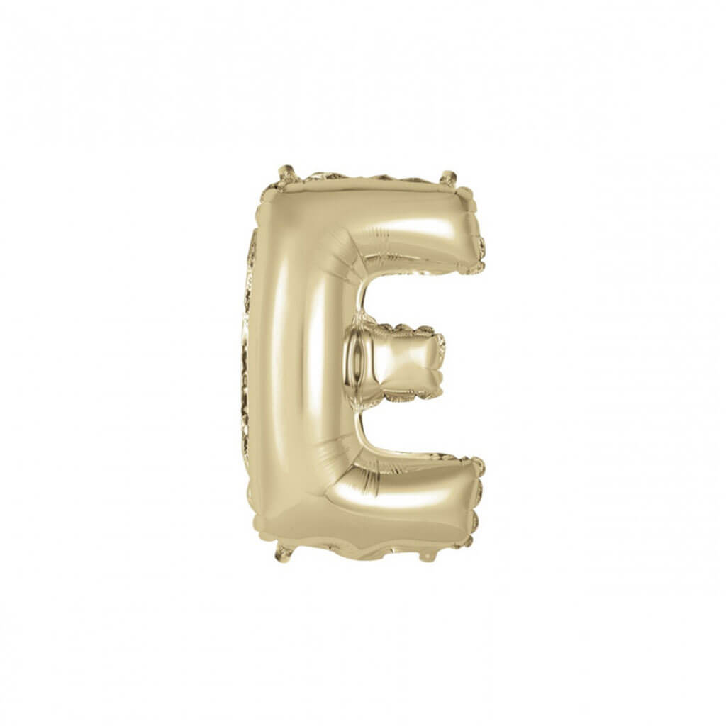 Gold Foil Balloon Letter E, 14in