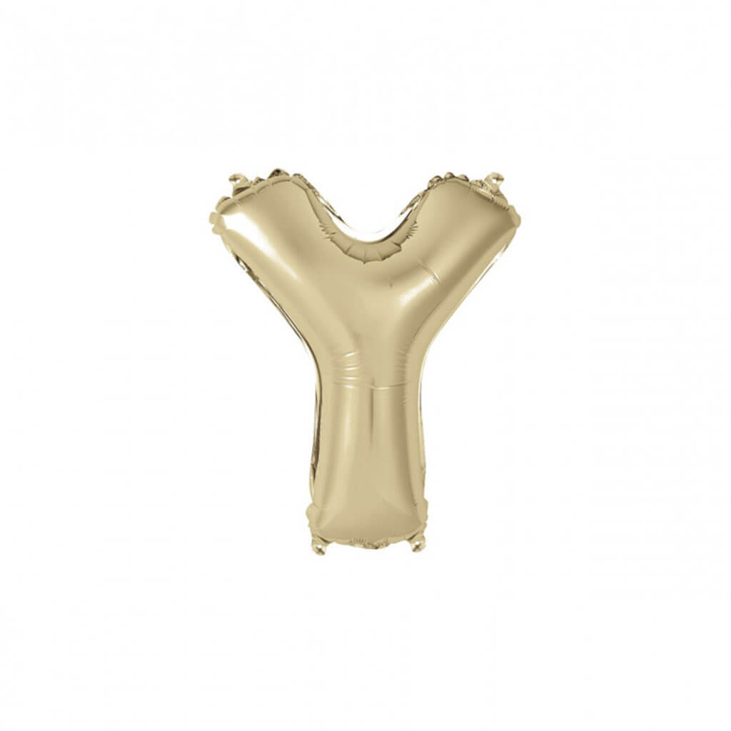 Gold Foil Balloon Letter Y, 14in