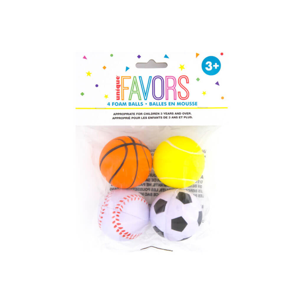 Foam Ball Favors, 4ct