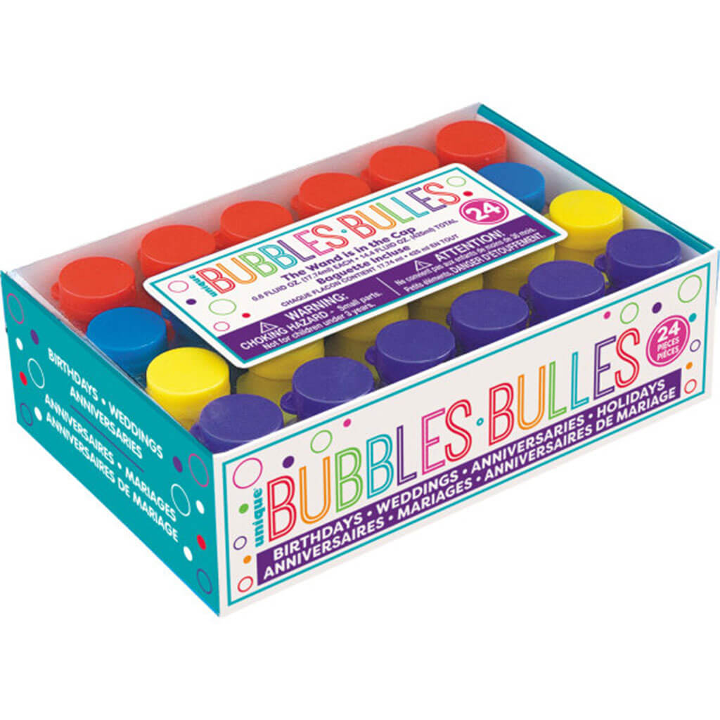 Party Bubbles Assorted Colors .6oz, 24ct