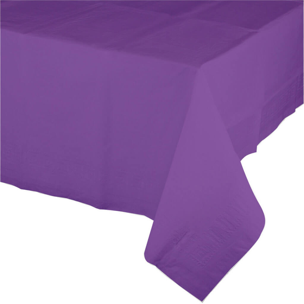 Purple Amethyst Paper Tablecloth, 54in x 108in