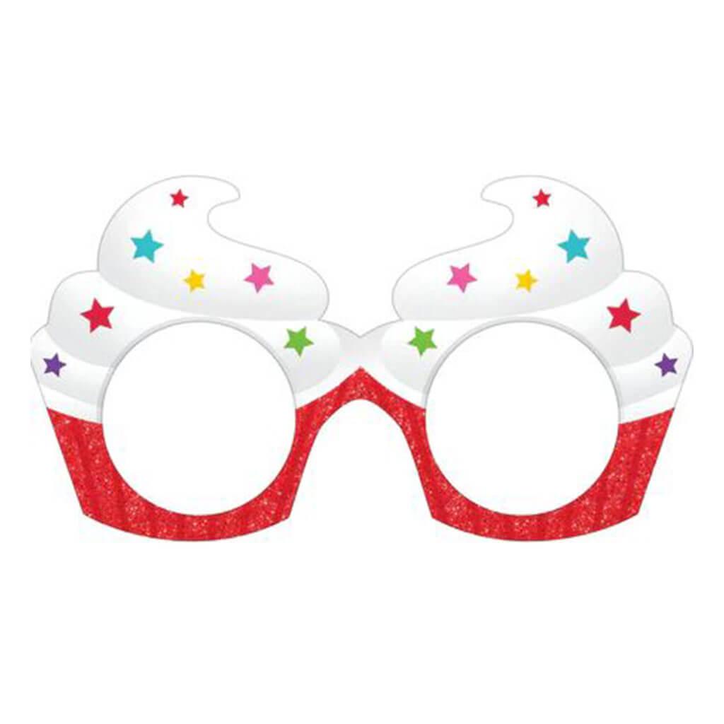 Cupcake Party Paper Favor Eyeglasses, 12ct