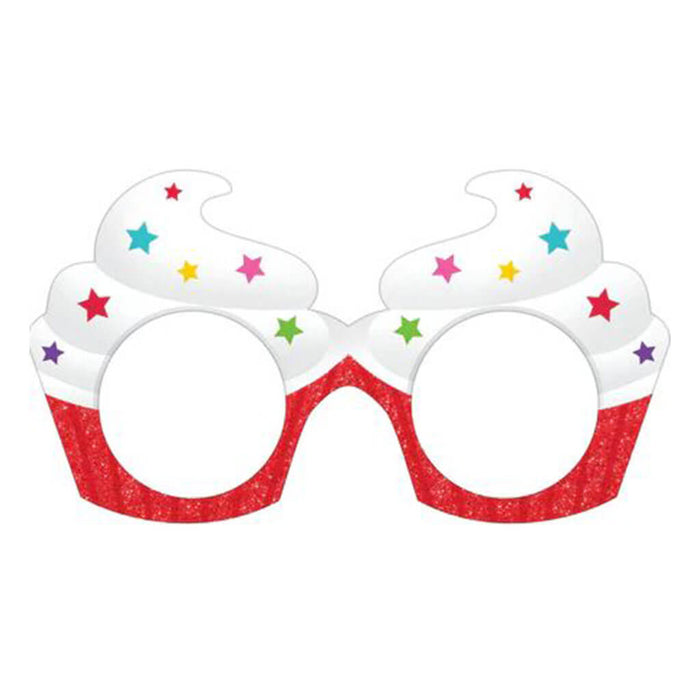 Cupcake Party Paper Favor Eyeglasses, 12ct