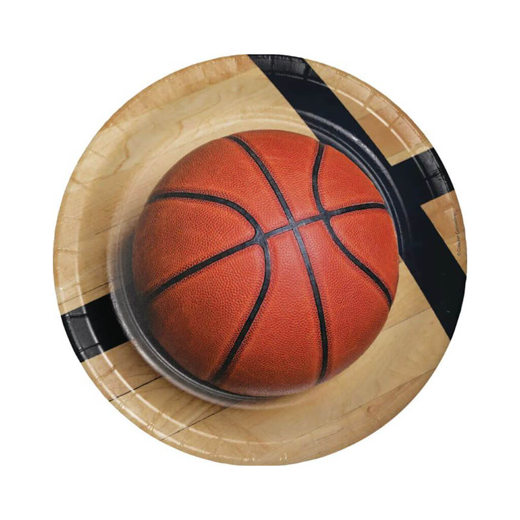 basketball dinner plates 9in, 8ct Creative Minds