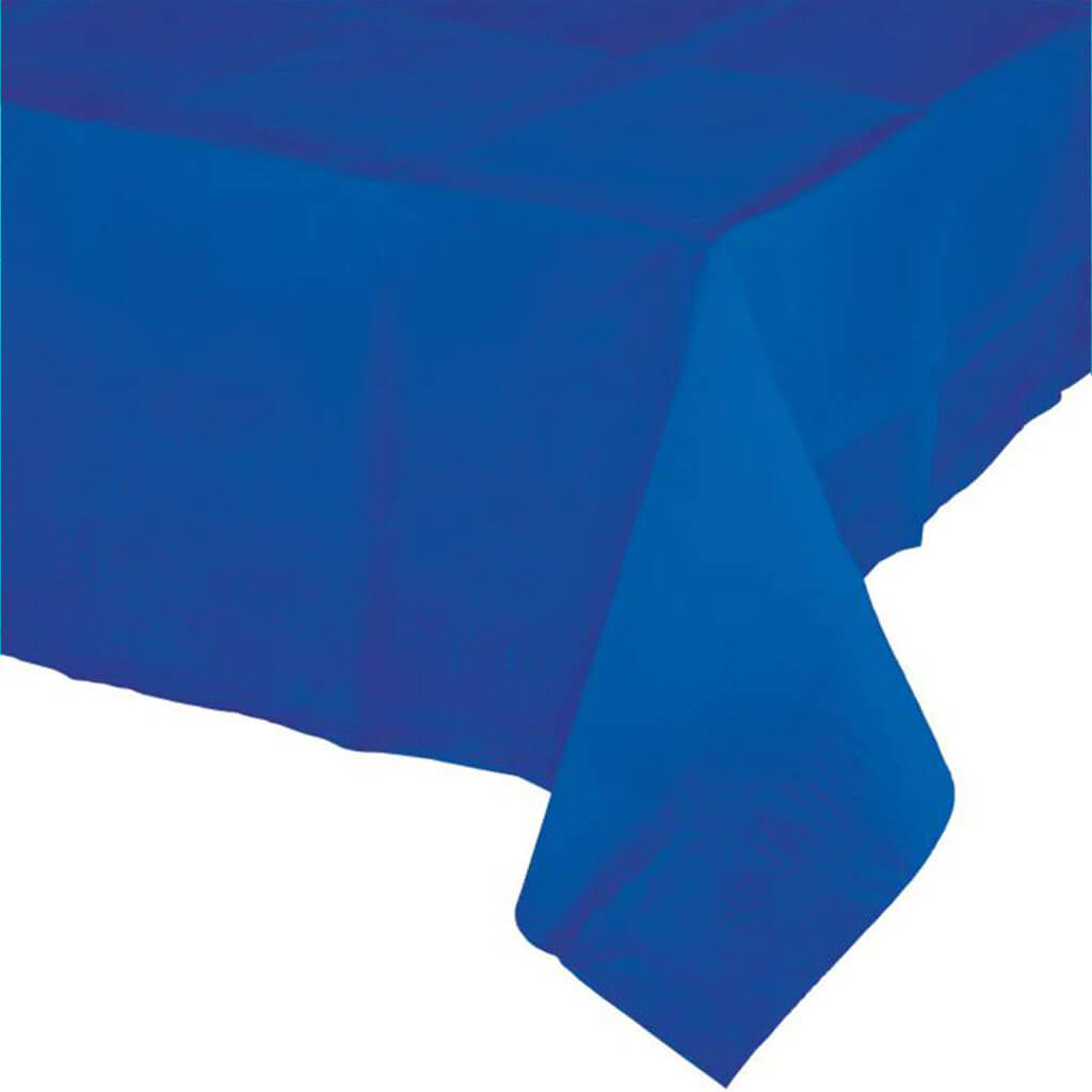 Cobalt Polylined Tissue Tablecover, 54in x 108in