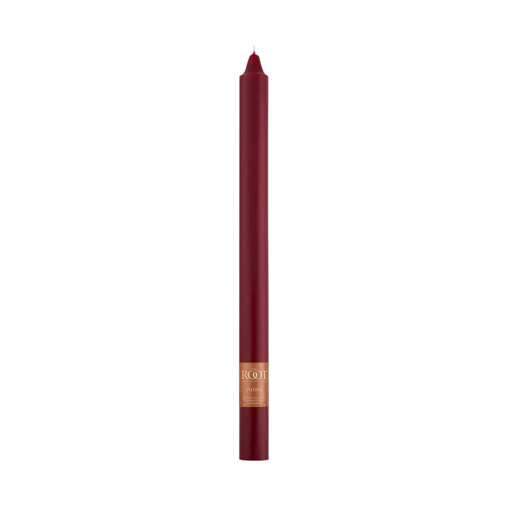 Smooth Arista Garnet Single Candle, 12in