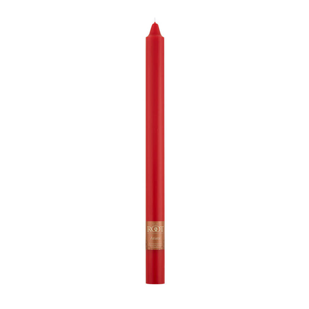 Smooth Arista Red Single Candle, 12in