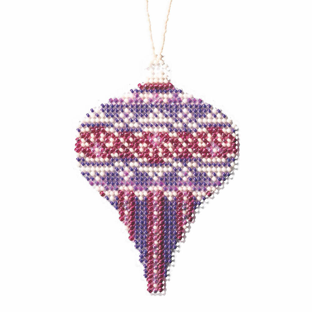 Amethyst Pearl Beaded Cross Stitch Ornament Kit Mill Hill