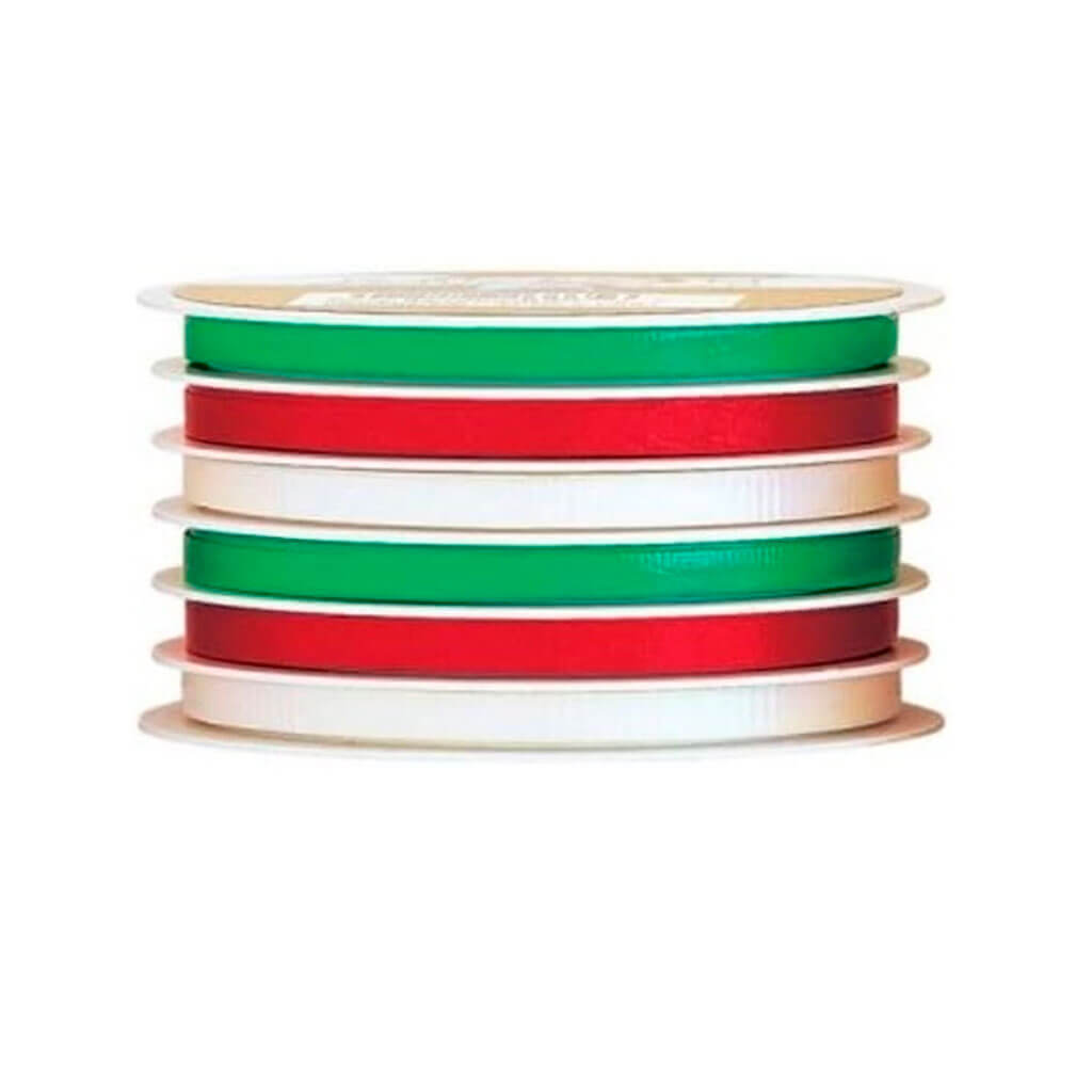 Curling Ribbon Red/Green/White 6 Channel