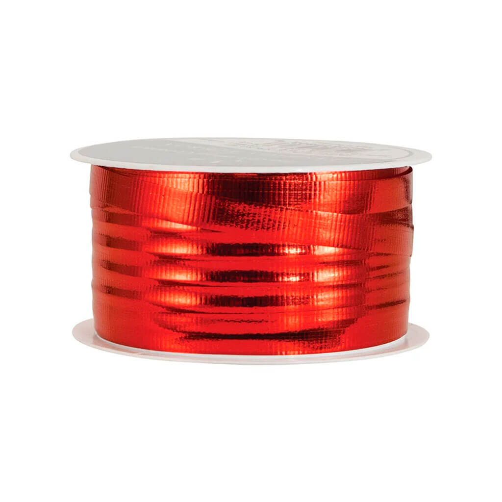 Poly Ribbon Red Mettalic Curling Spools