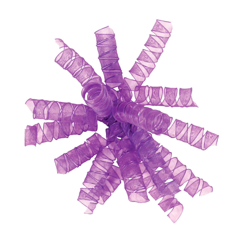 Curly Sheer Bow Purple