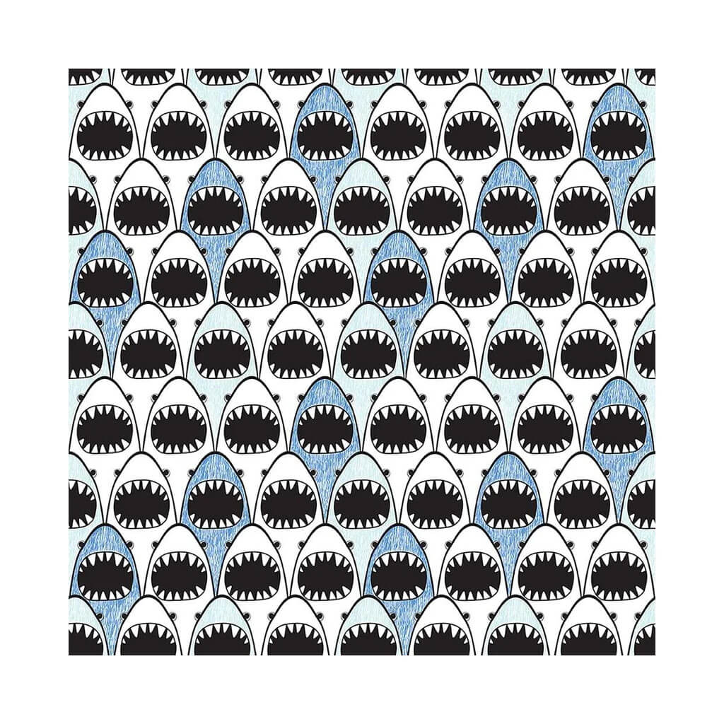 Shark Line Up Gift Wrap, 5ft