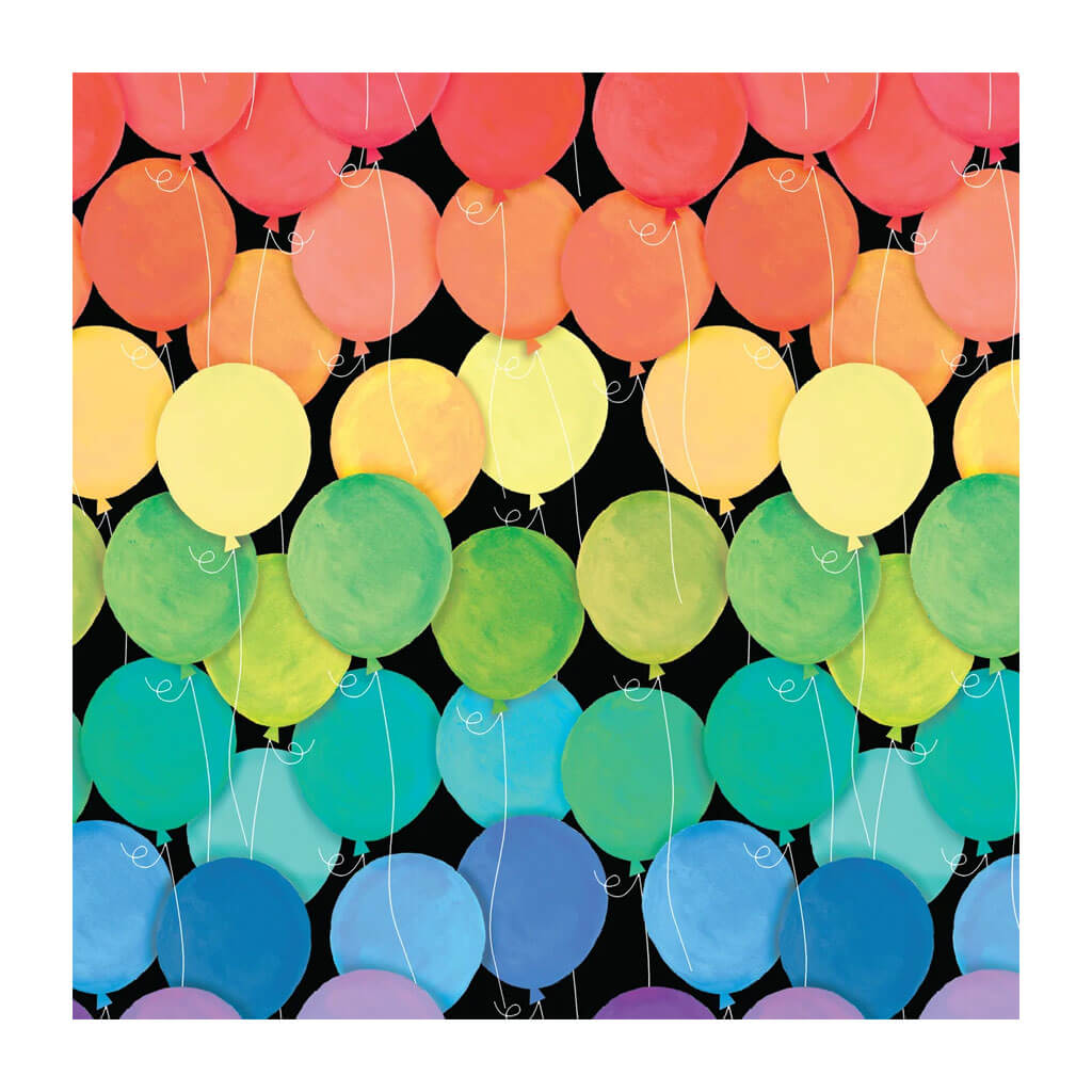 Rainbow Balloons Gift Wrap Roll, 5ft