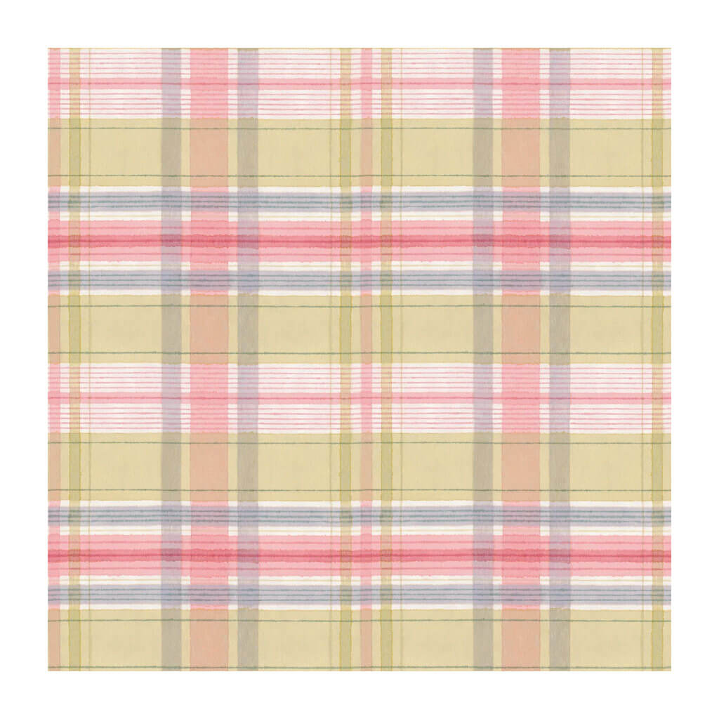 Spring Plaid Gift Wrap Roll, 5ft