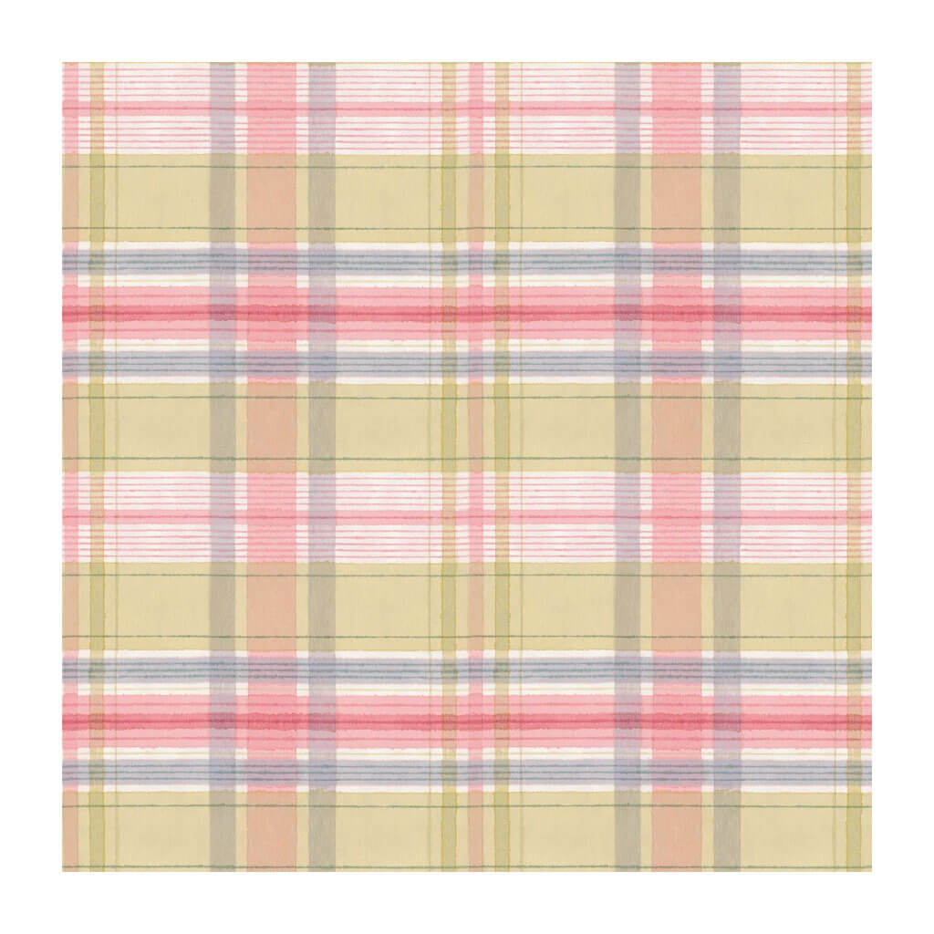 Spring Plaid Gift Wrap Roll, 5ft