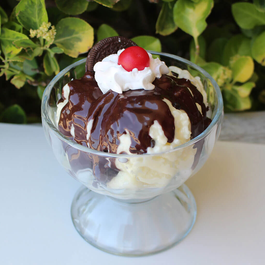 Deluxe Oreo Sundae Topped With A Cherry