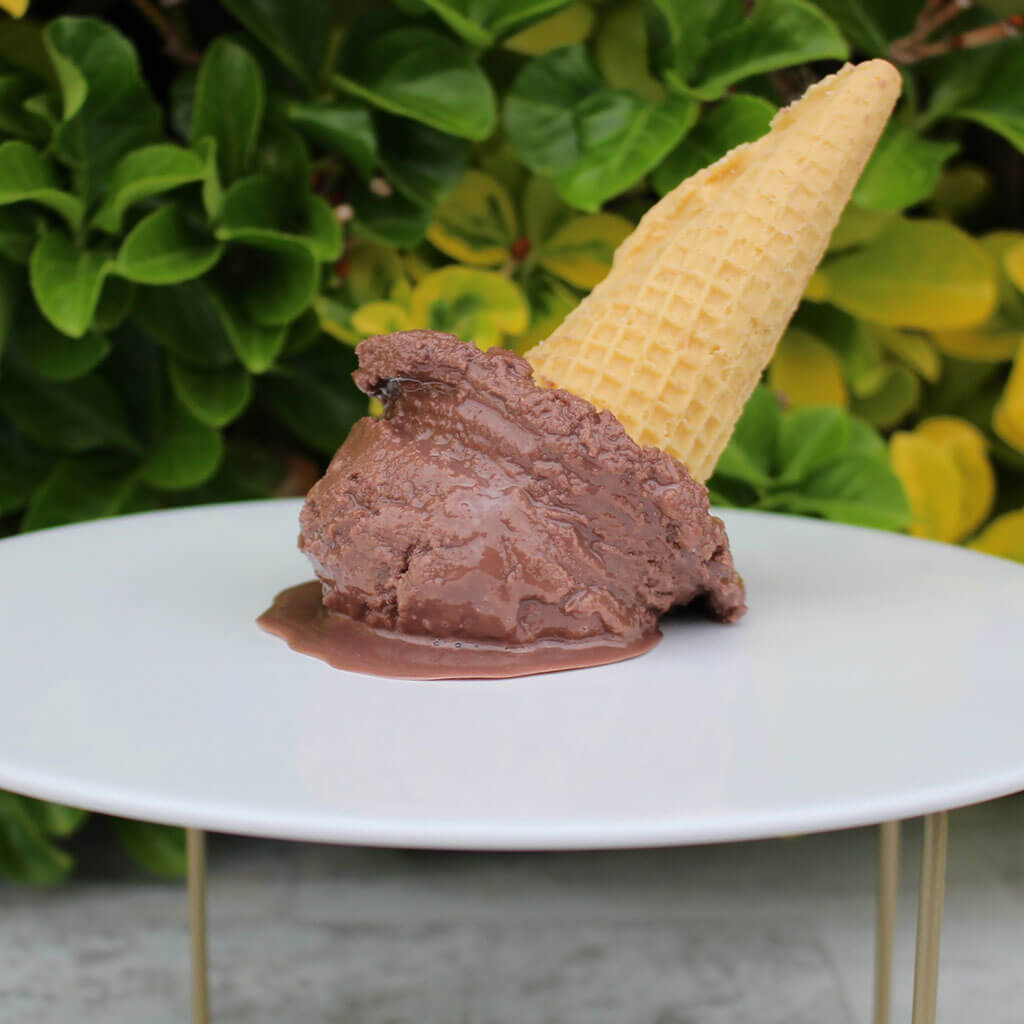 Melting Chocolate Ice Cream Cone