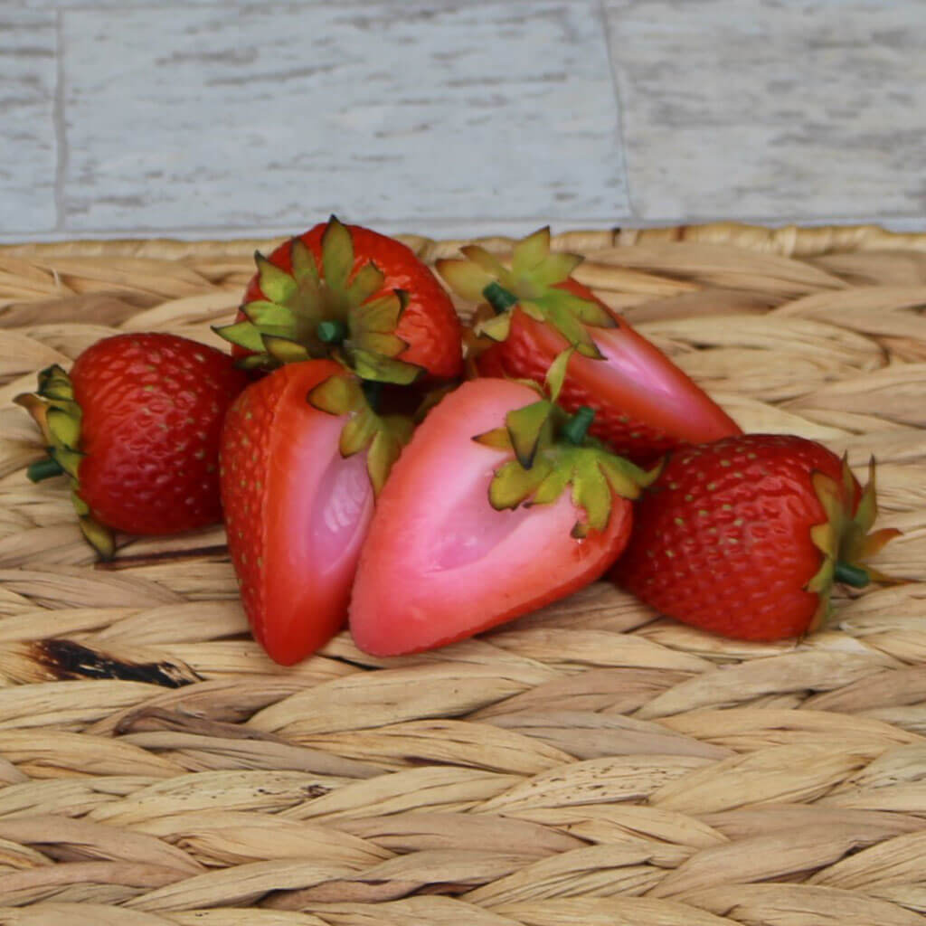 Red Strawberry Halves (Set Of 6)