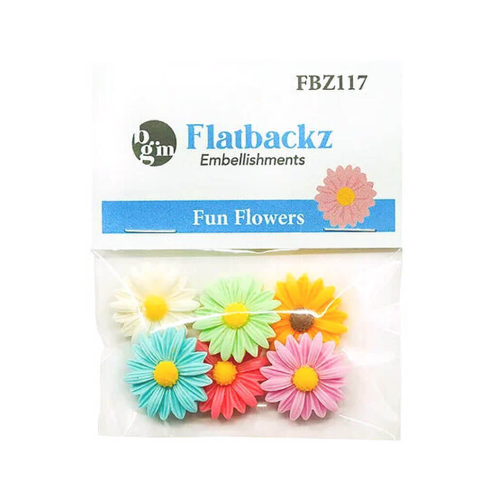 Buttons Galore Flatbackz Embellishments Fun Flowers