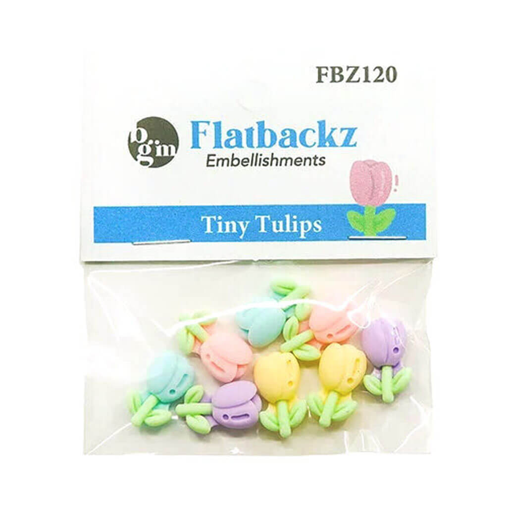 Buttons Galore Flatbackz Embellishments Tiny Tulips