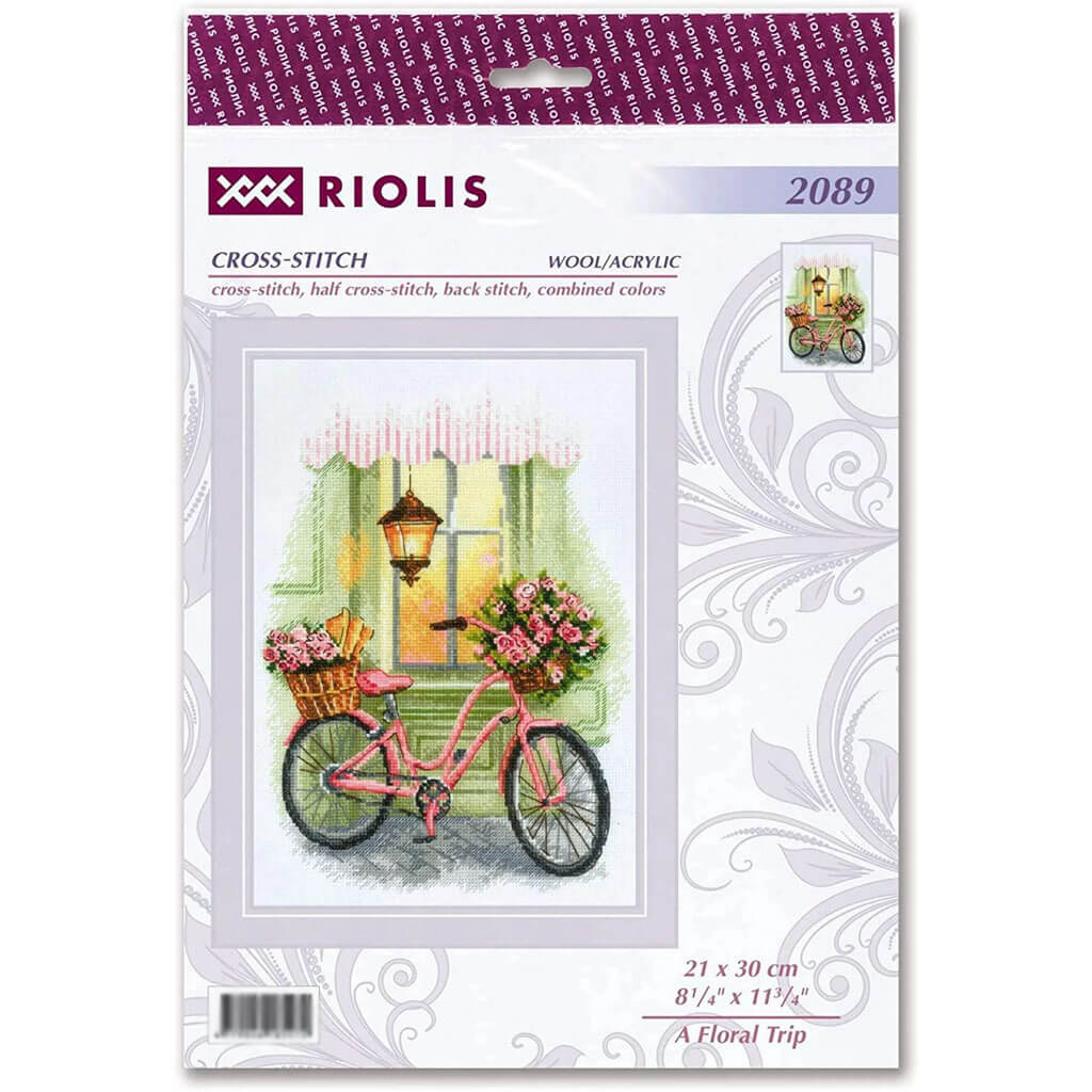 RIOLIS Counted Cross Stitch Kit 8.25in x 11.75in A Floral Trip