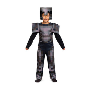 Netherite Armor Classic Jumpsuit Child Costume, Small 4 to 6