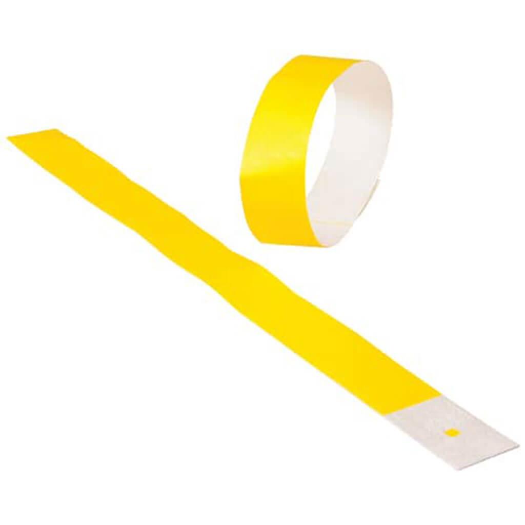 Event Wristbands 100pcs Yellow