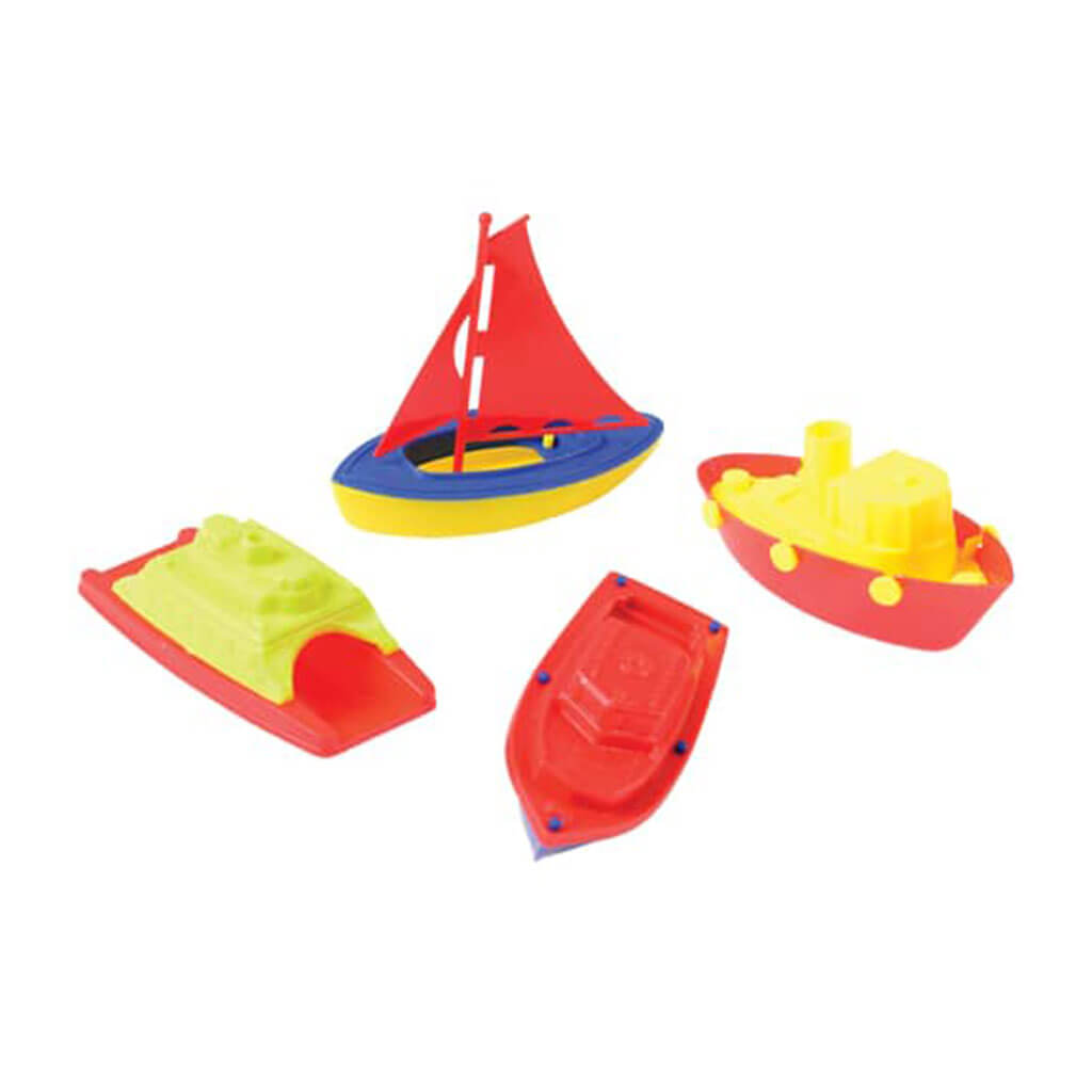 Plastic Sailing Boats 4pc