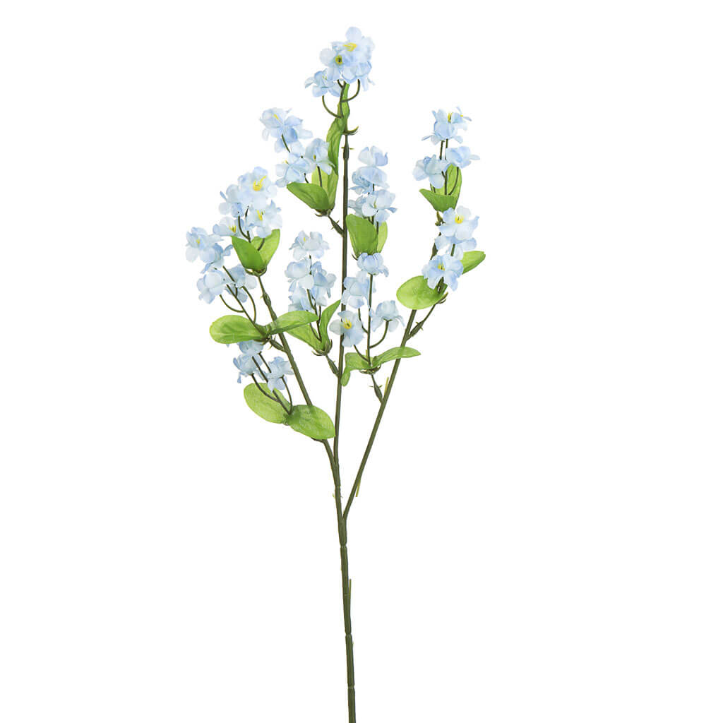 Small Blue Blossom Spray, 20in