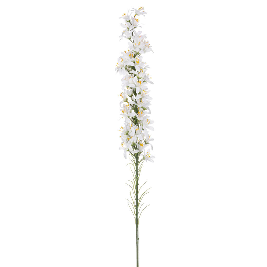 White Delphinium Spray, 34.5in