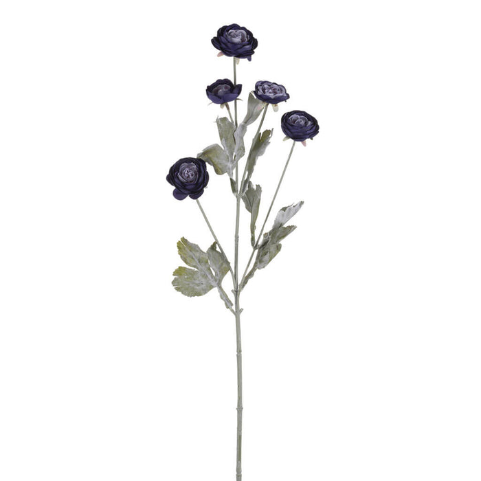 Navy Ranunculus Spray, 27in