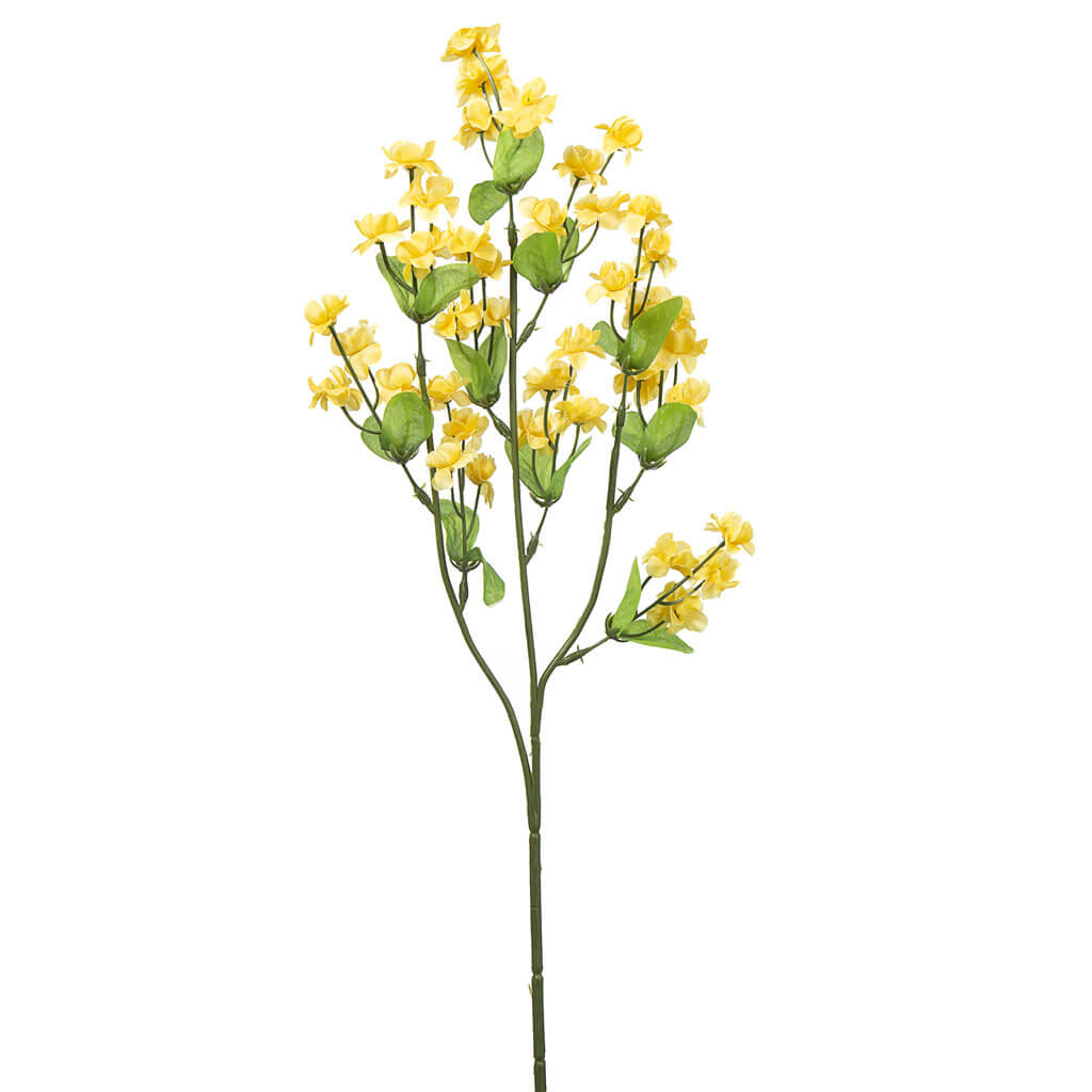 Small Yellow Blossom Spray, 20in