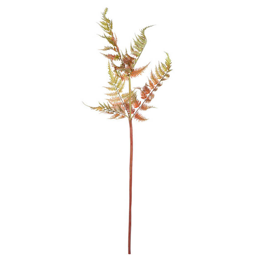 Green &amp; Brown Faux Fern Stem, 37in