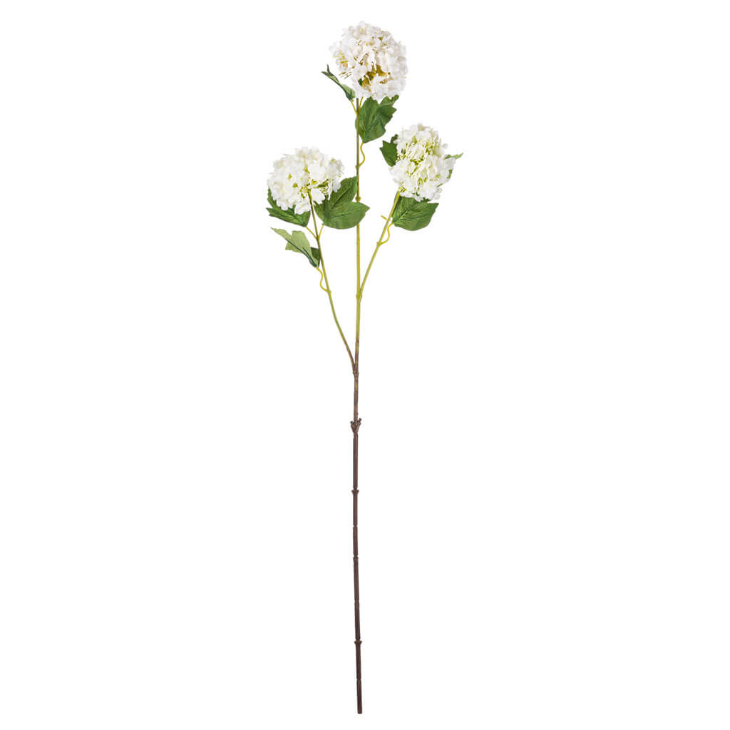 White Hydrangea Stem, 32.5in