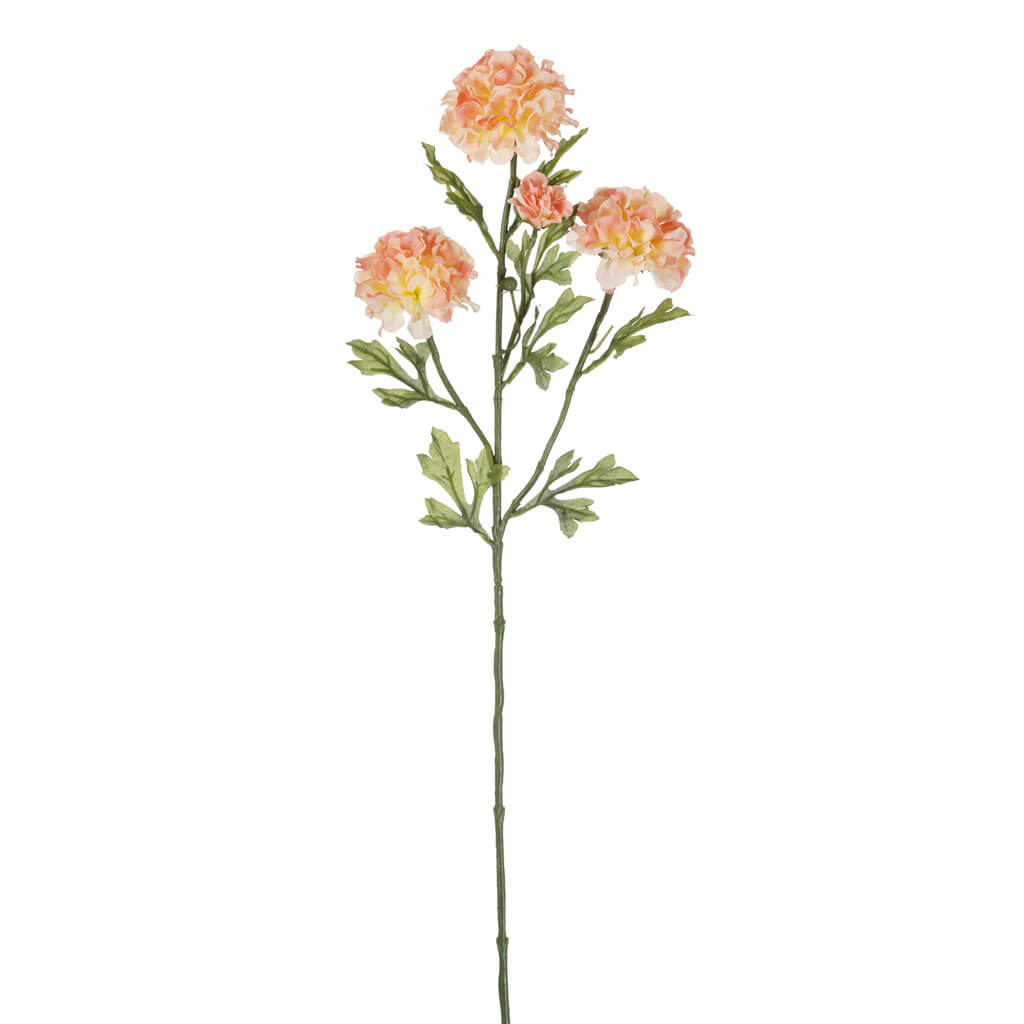 Yellow &amp; Peach Marigold Stem, 30in