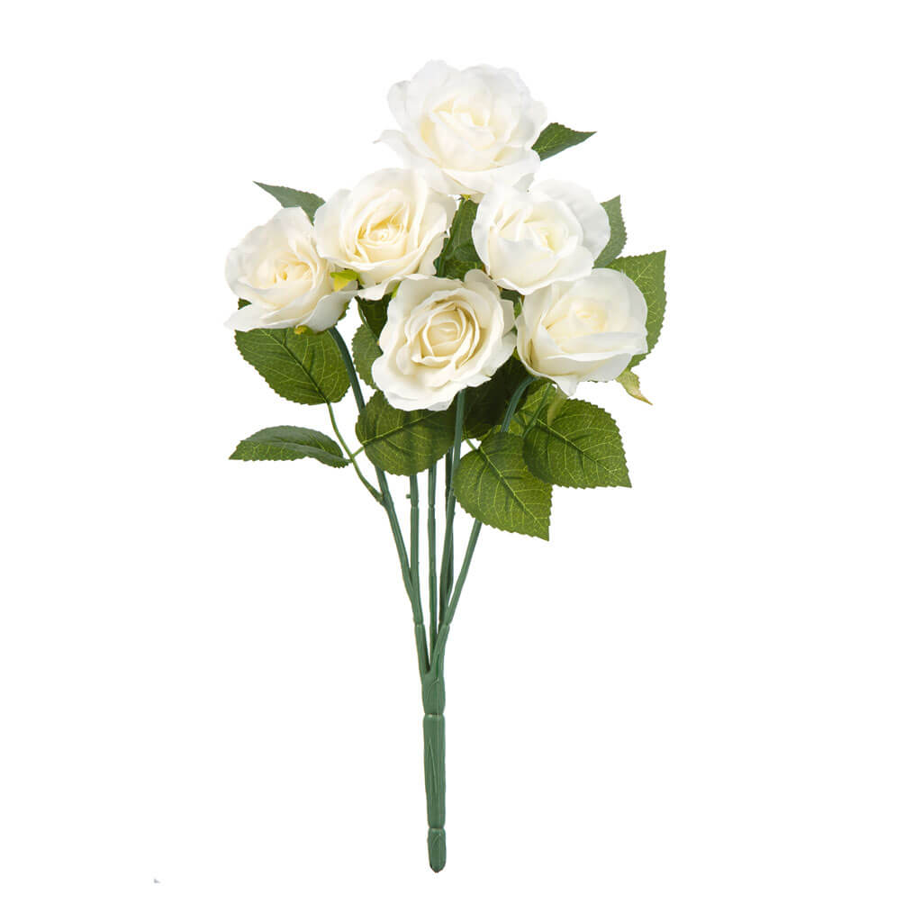 Cream Rose Bush, 17in