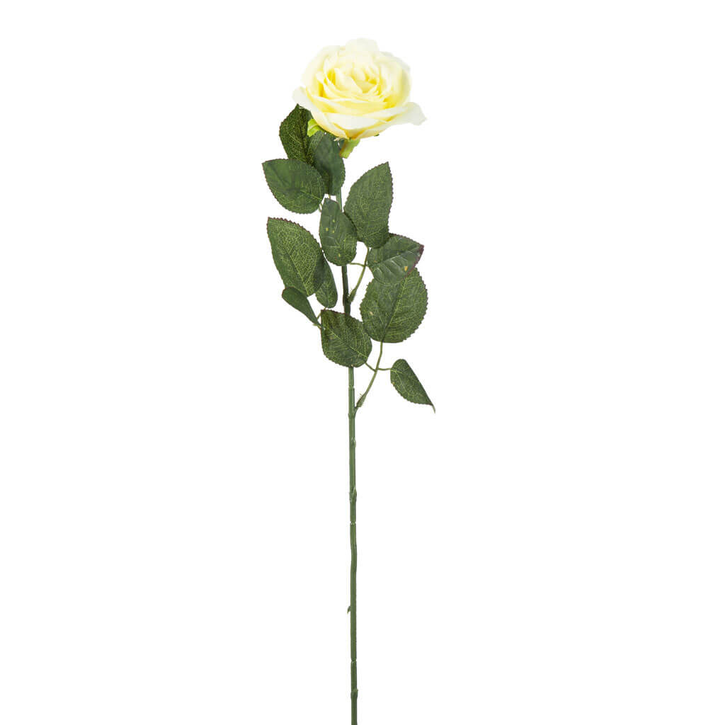 Yellow Single Rose Spray, 29.5in