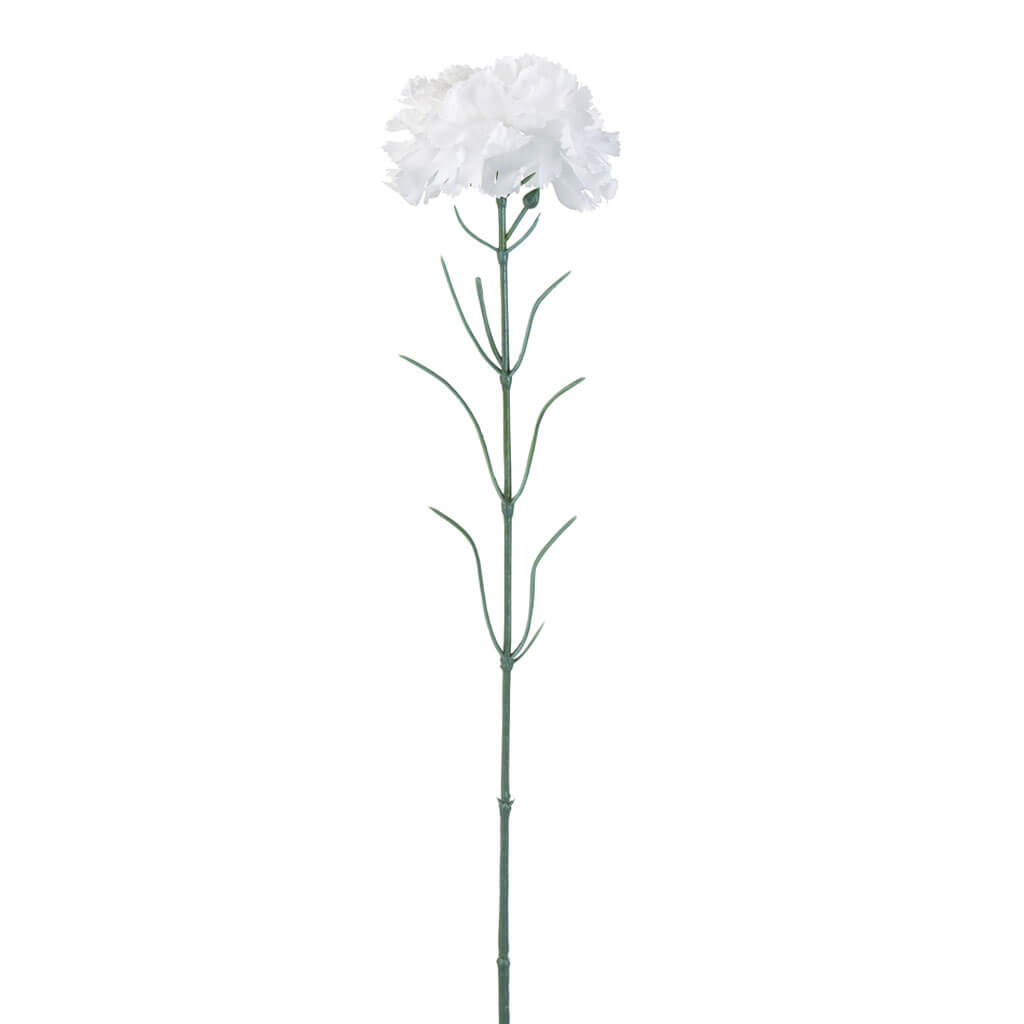 White Carnation Spray, 24in