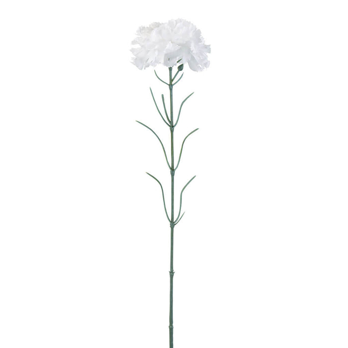 White Carnation Spray, 24in