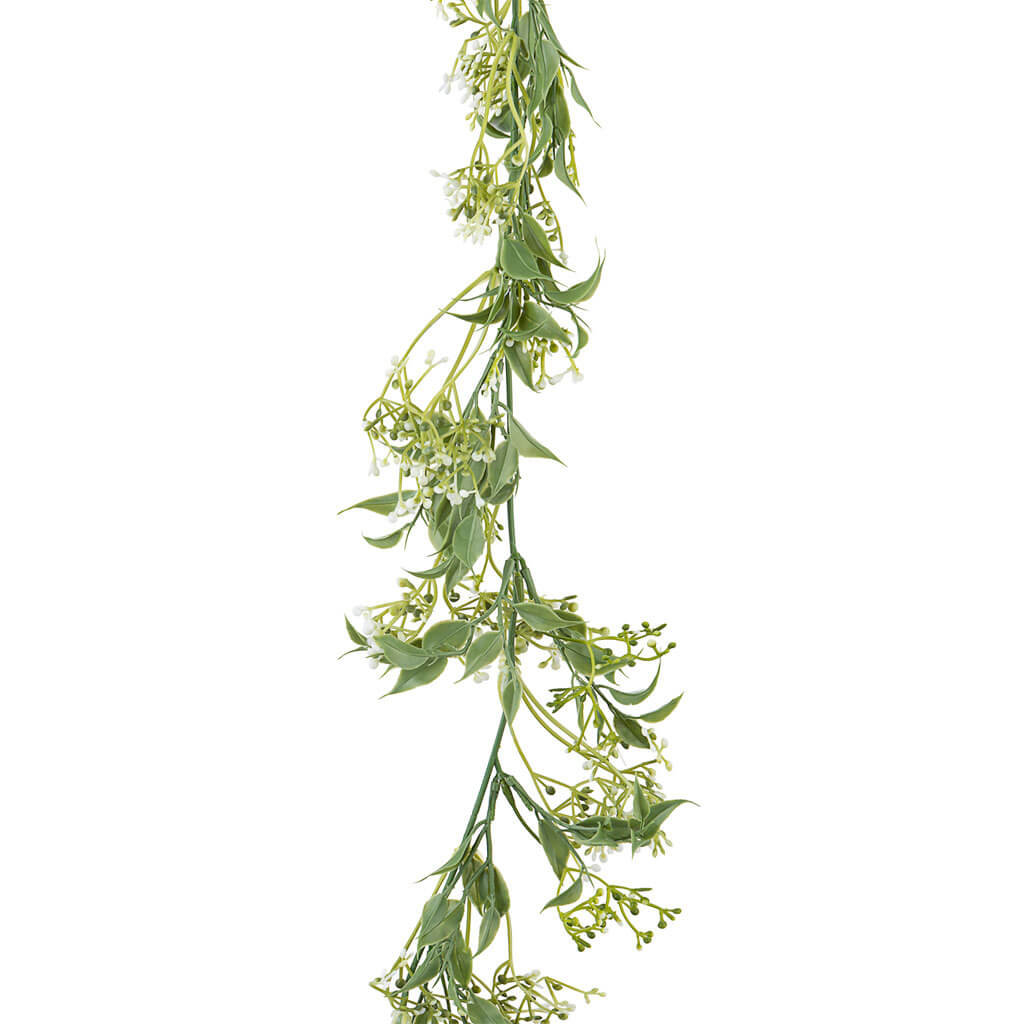 White Baby's Breath Garland, 70in