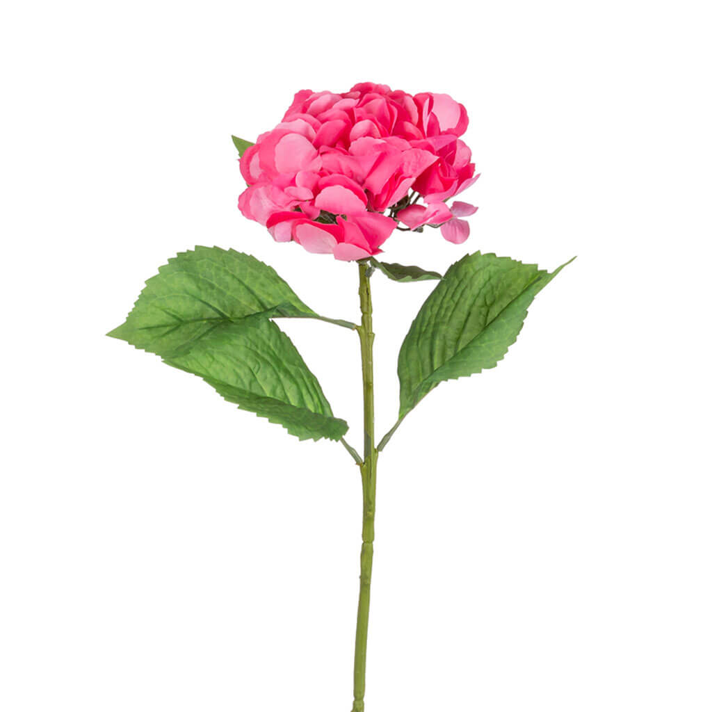 Dark Pink Real Touch Hydrangea Stem, 28in