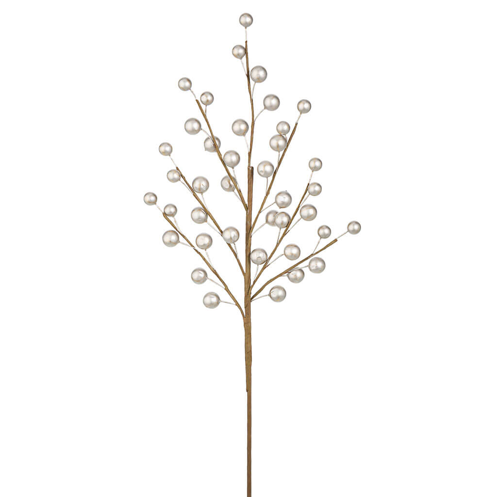 Champagne Metallic Berry Stem, 18.5in