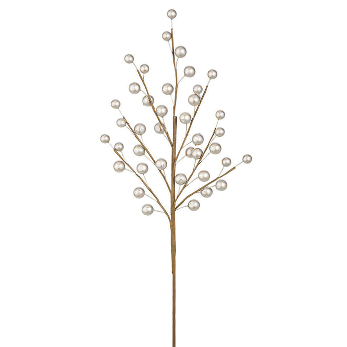 Champagne Metallic Berry Stem, 18.5in