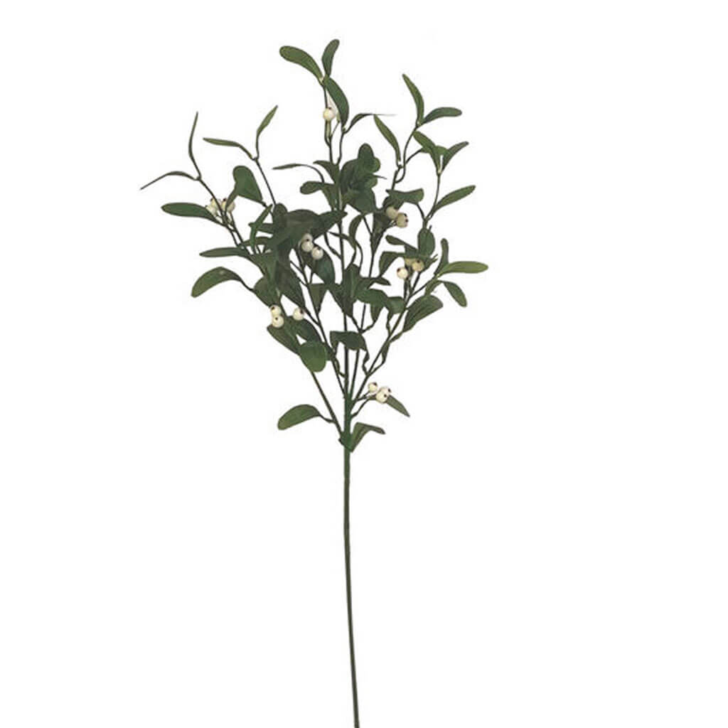 Christmas Berry &amp; Mistletoe Stem, 27in