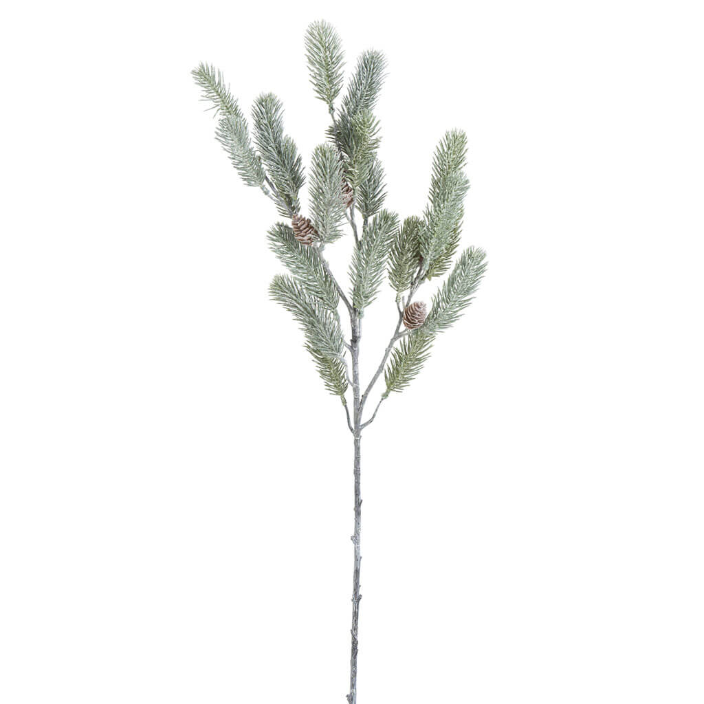 Evergreen Blue Spruce &amp; Pinecone Stem, 30in