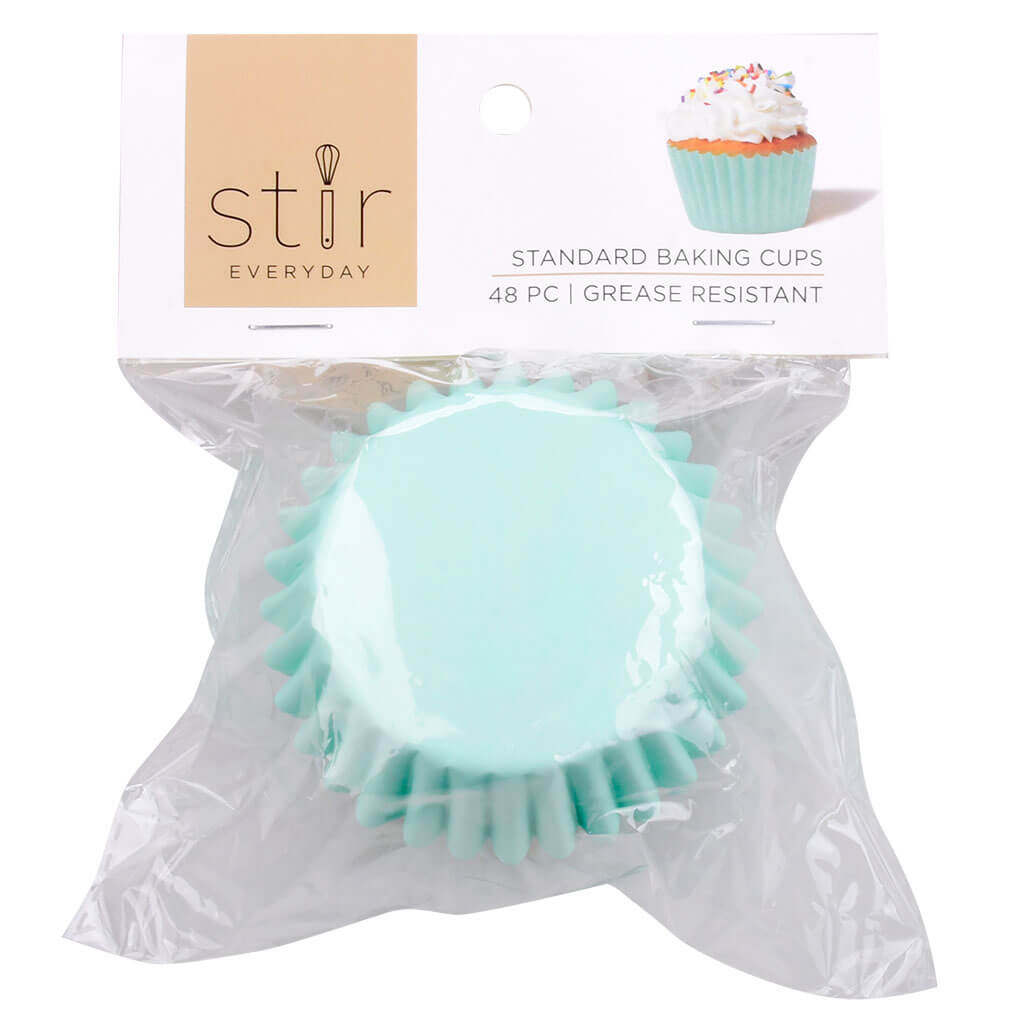 Light Blue Greaseproof Baking Cups, 48ct