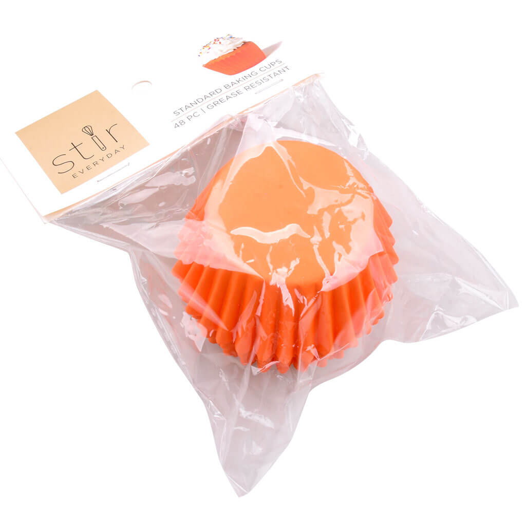 Orange Greaseproof Baking Cups, 48ct